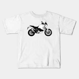 DesertX Bike Side View Black and White Kids T-Shirt